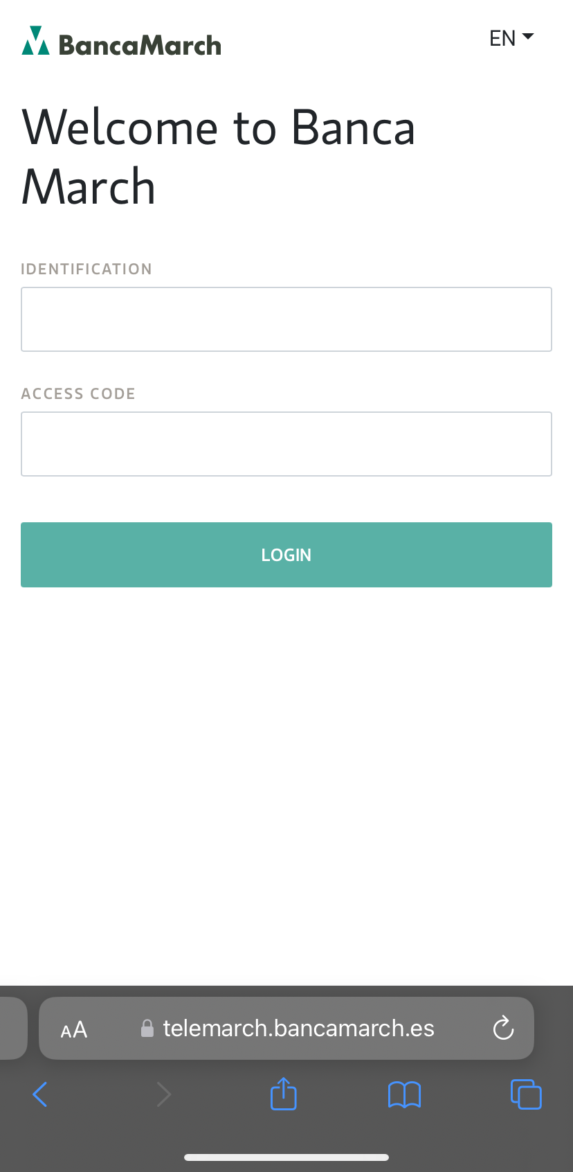 Banco March business auth