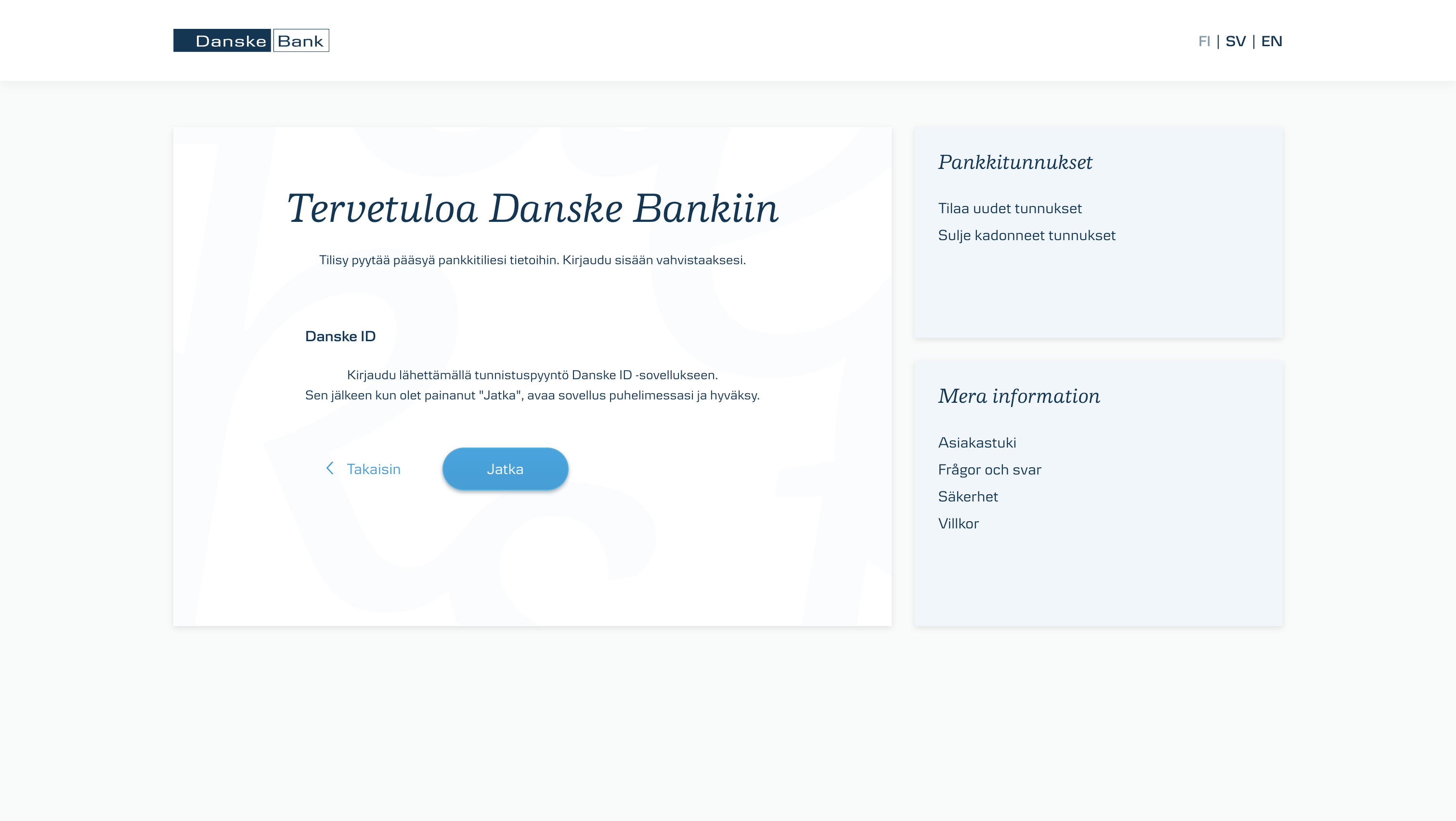 Danske Bank business auth, step 2