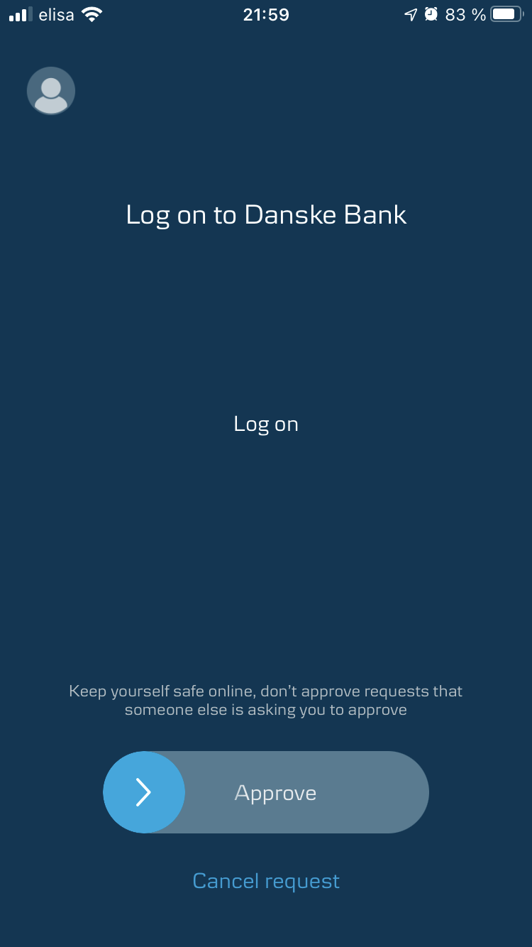 Danske Bank business auth, step 4