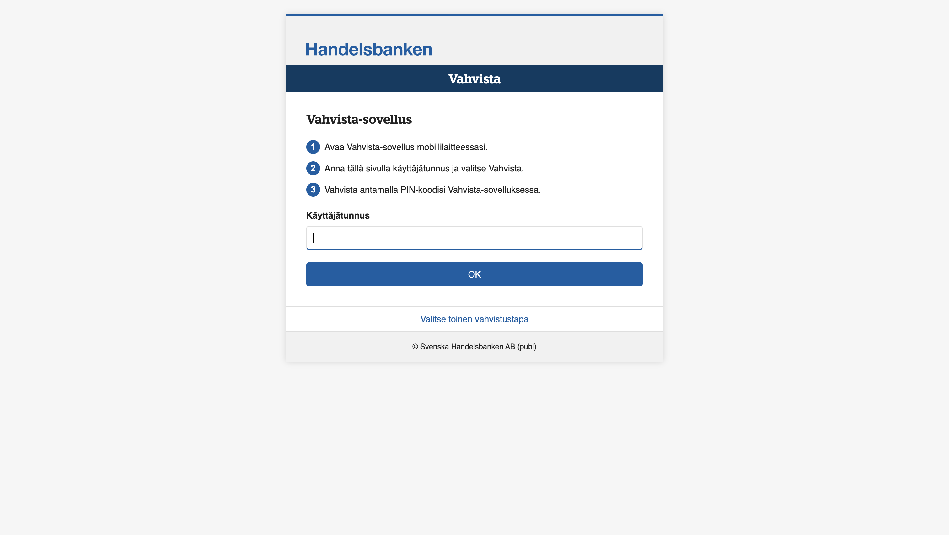 Handelsbanken business user id