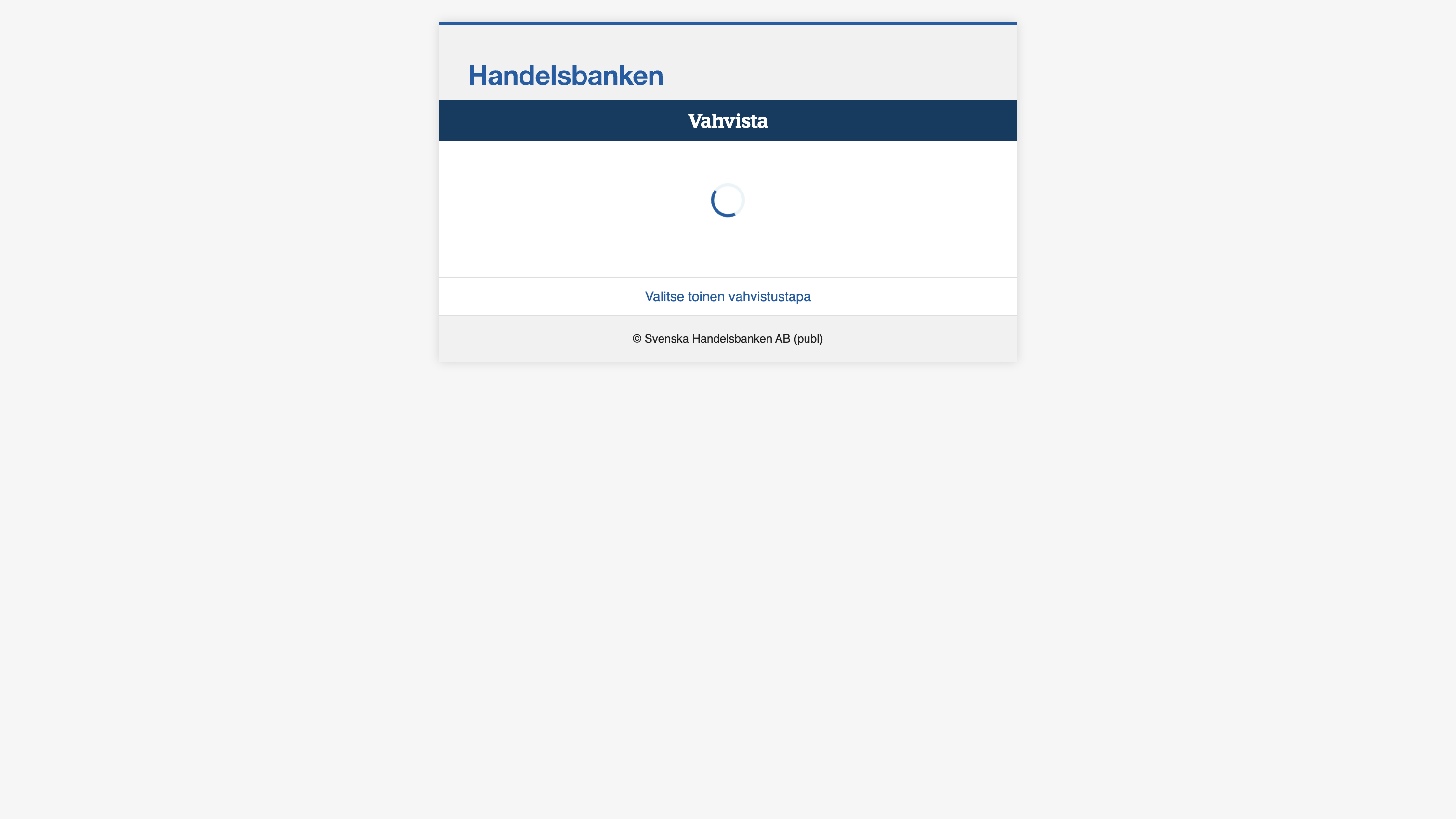 Handelsbanken business confirmation