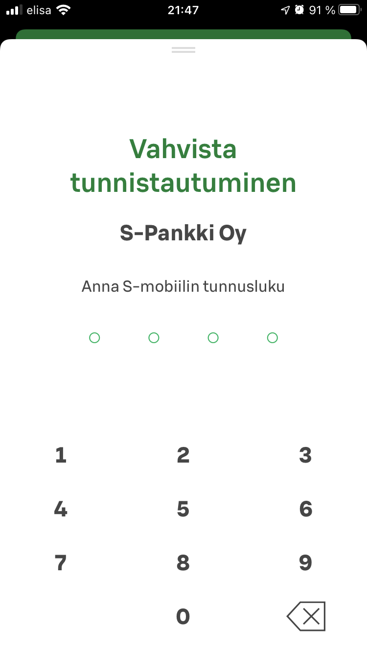 S-Pankki personal auth, step 4