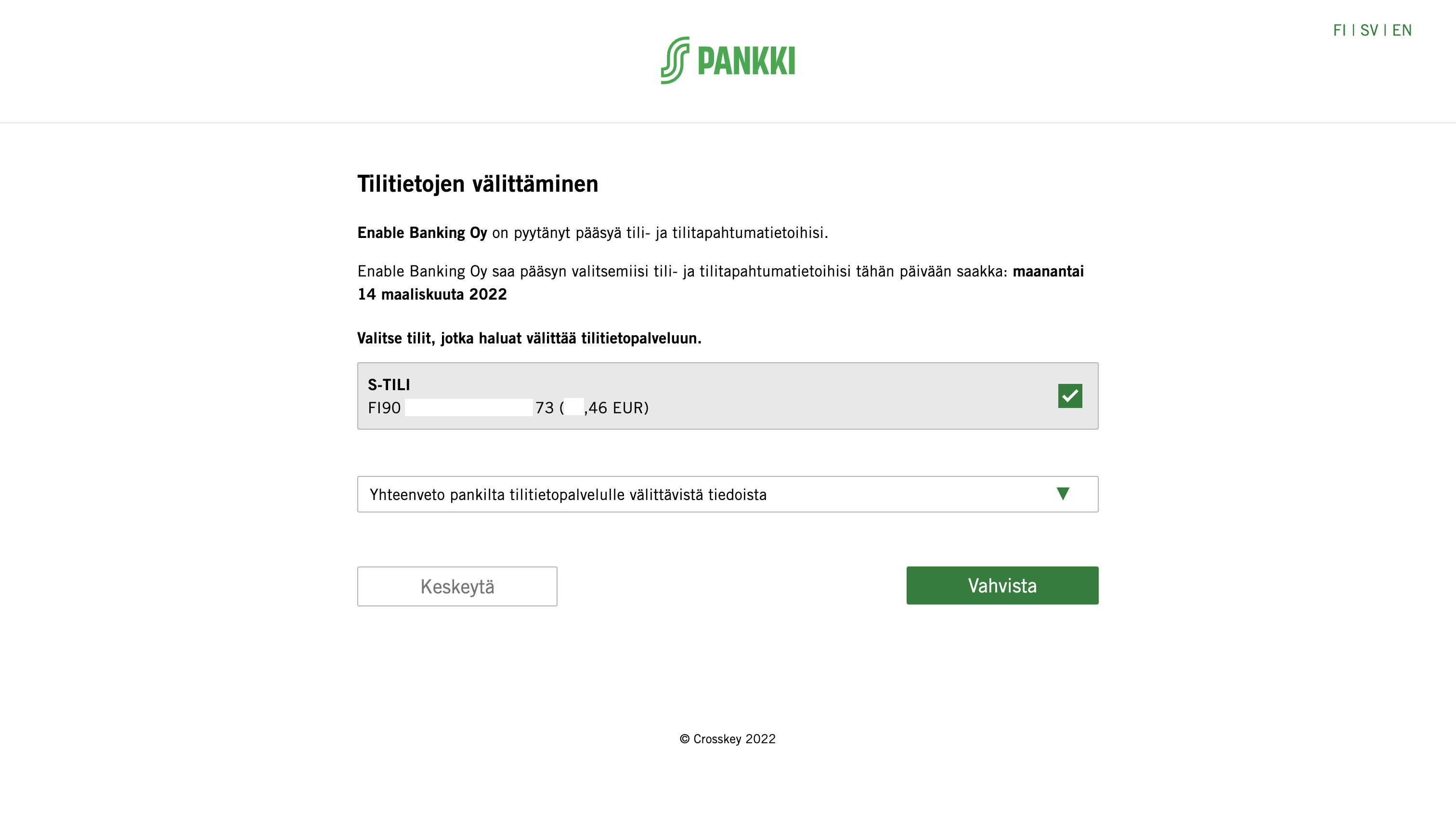 S-Pankki personal auth, step 5